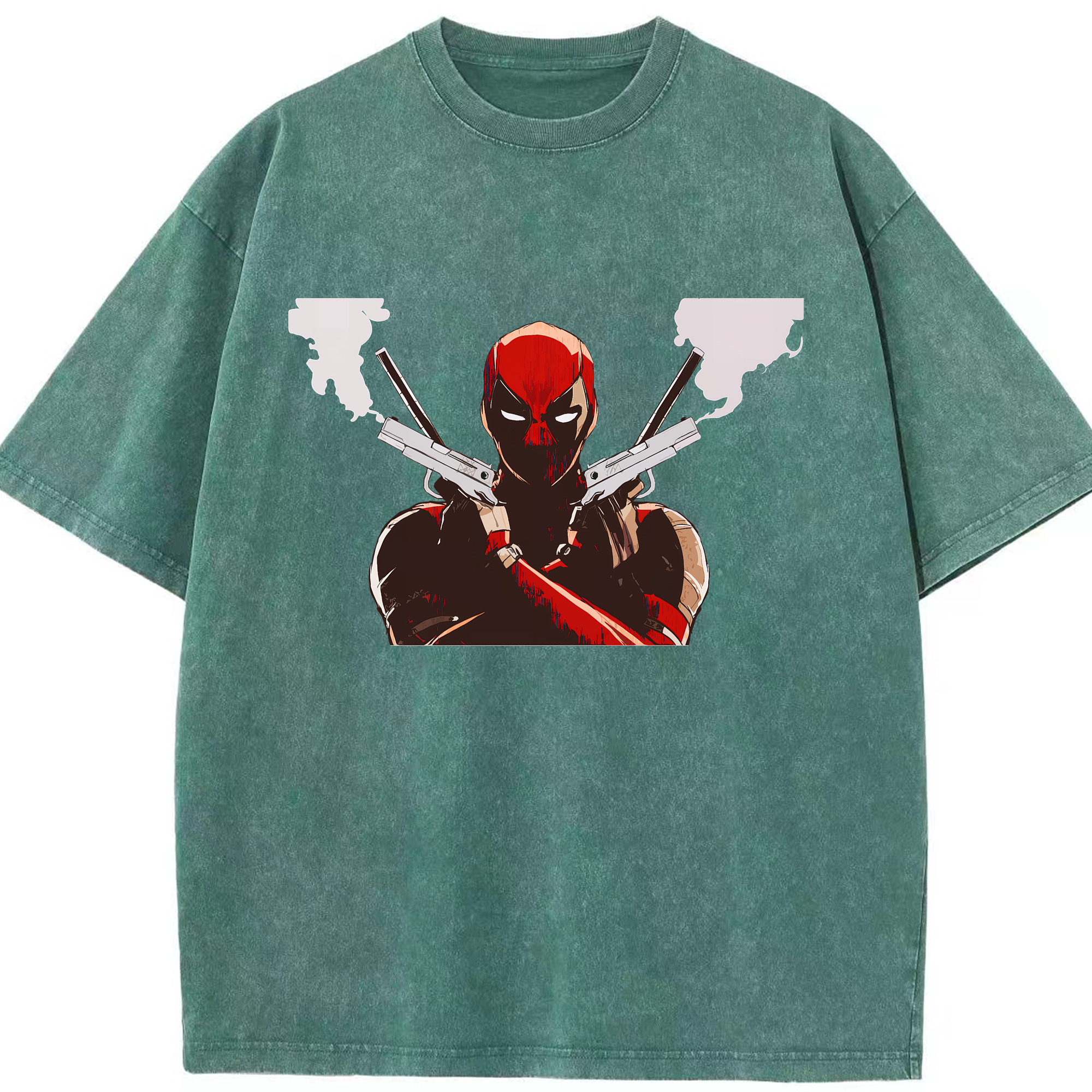 （画像用） Deadpool デッドプール 綿100% ヴィンテージ風 半袖Tシャツ（フロントプリント）